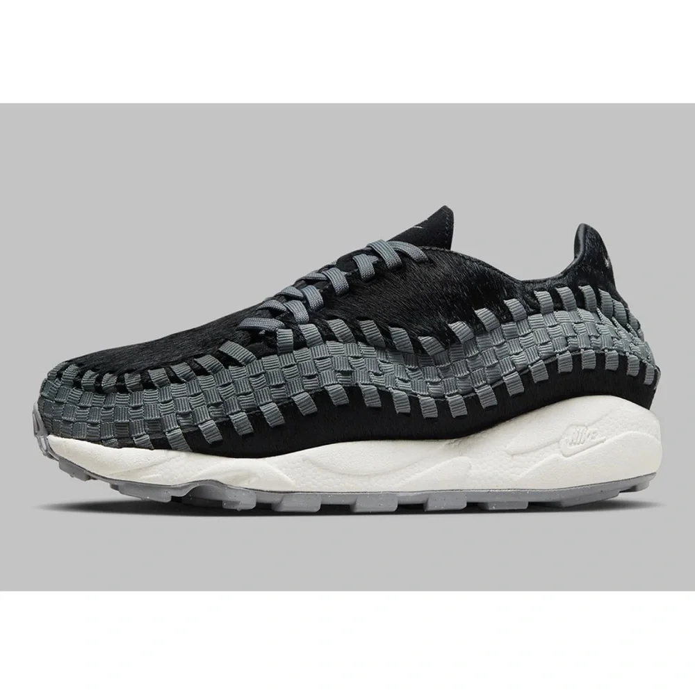 Nike Air Footscape Woven Black Smoke Grey Womens Sports Sneaker FB1959-001 - Picture 9 of 12
